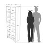Hanah Home Armario Multiusos LIB2-SA Roble y Antracita